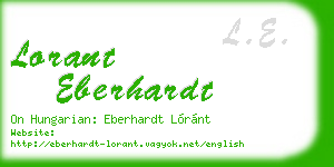 lorant eberhardt business card