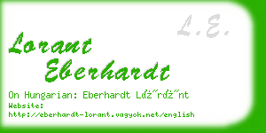 lorant eberhardt business card